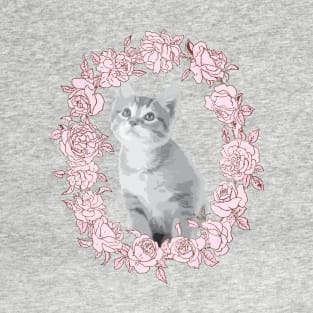 Floral Kitten T-Shirt